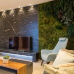 Zeleni zid u dnevnom boravku