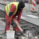 popravak, tramvajska pruga Osijek