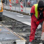 popravak, tramvajska pruga Osijek