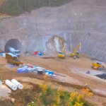 tunel Kvanj, gradilište